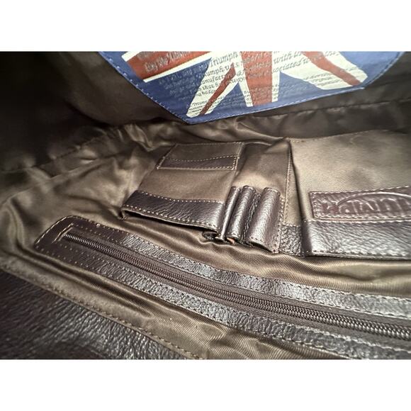 Triumph Motorcycles Leather Messenger Bag - Picture 7 of 16